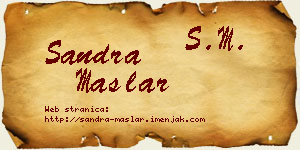 Sandra Maslar vizit kartica